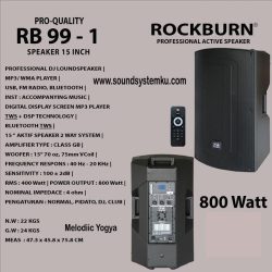 Speaker Aktif 15inch Rockburn RB 99 AC Set